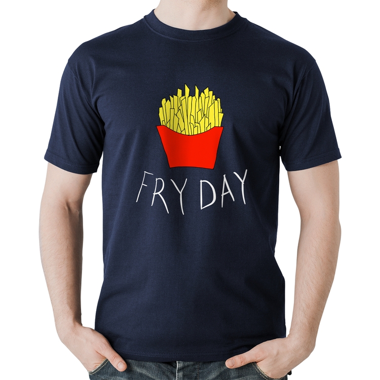 Camiseta Algodão Fry Day - Marinho