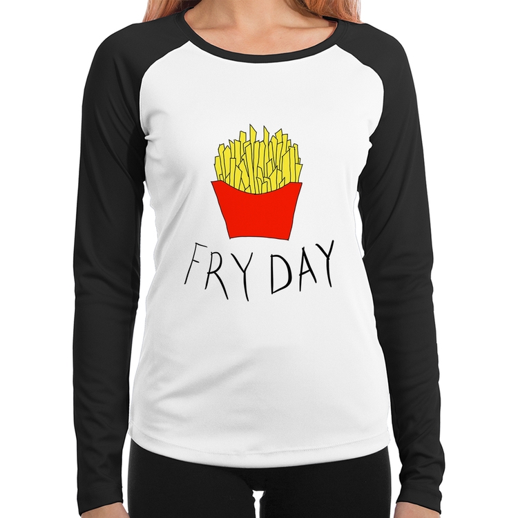 Baby Look Raglan Fry Day Manga Longa