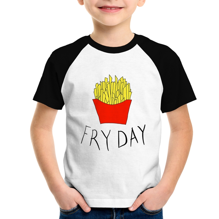 Camiseta Raglan Infantil Fry Day