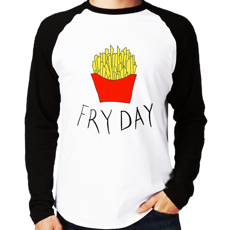 Camiseta Raglan Fry Day Manga Longa