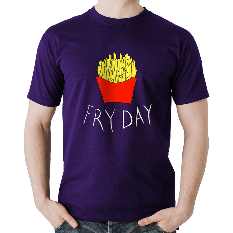 Camiseta Algodão Fry Day - Roxa