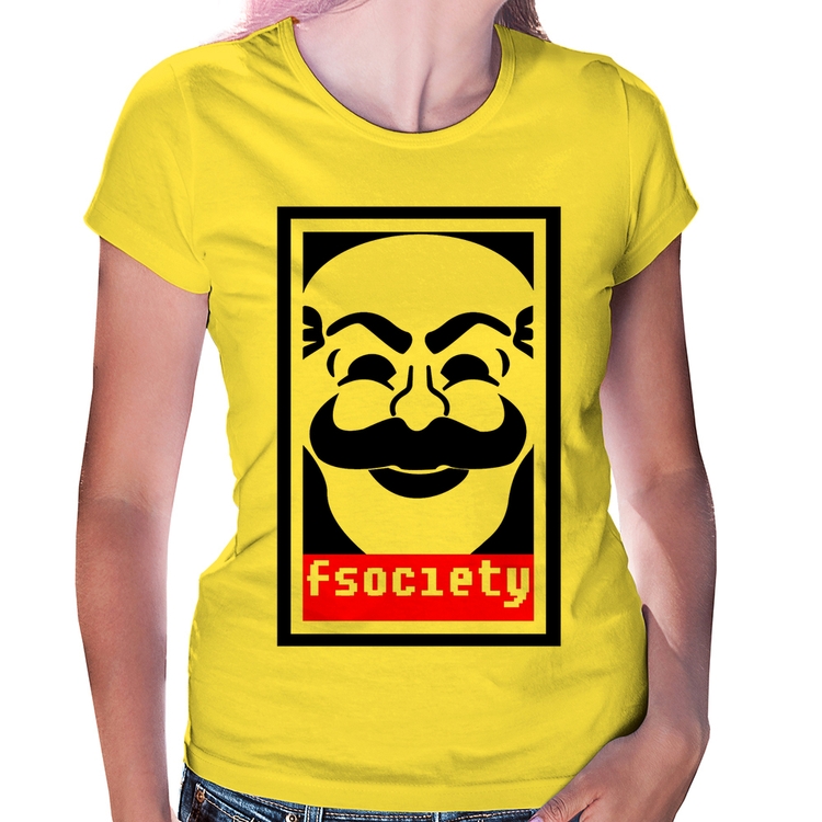 Baby Look Fsociety - Amarela