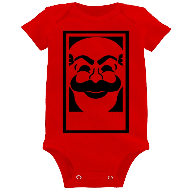 Body Bebê Fsociety - Vermelho