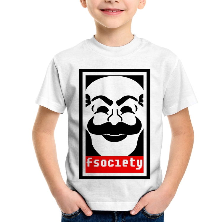 Camiseta Infantil Fsociety