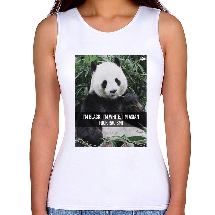 Regata Feminina Panda Fuck Racism!