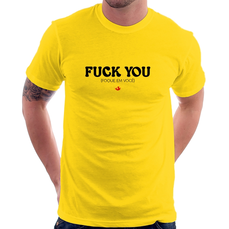 Camiseta Fuck you - Amarela