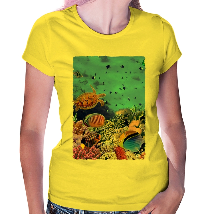 Baby Look Fundo do Mar - Amarela