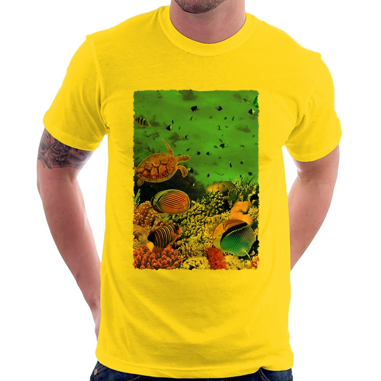 Camiseta Fundo do Mar - Amarela