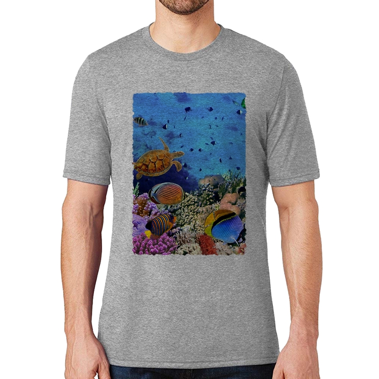 Camiseta Fundo do Mar - Cinza