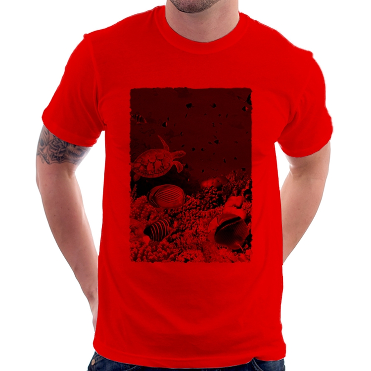 Camiseta Fundo do Mar - Vermelha