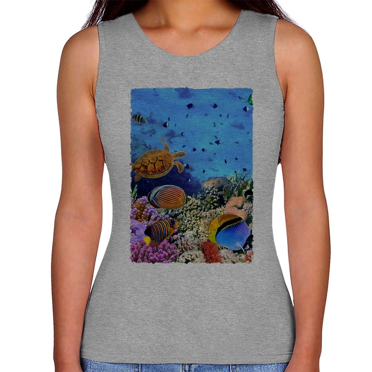 Regata Feminina Fundo do Mar - Cinza