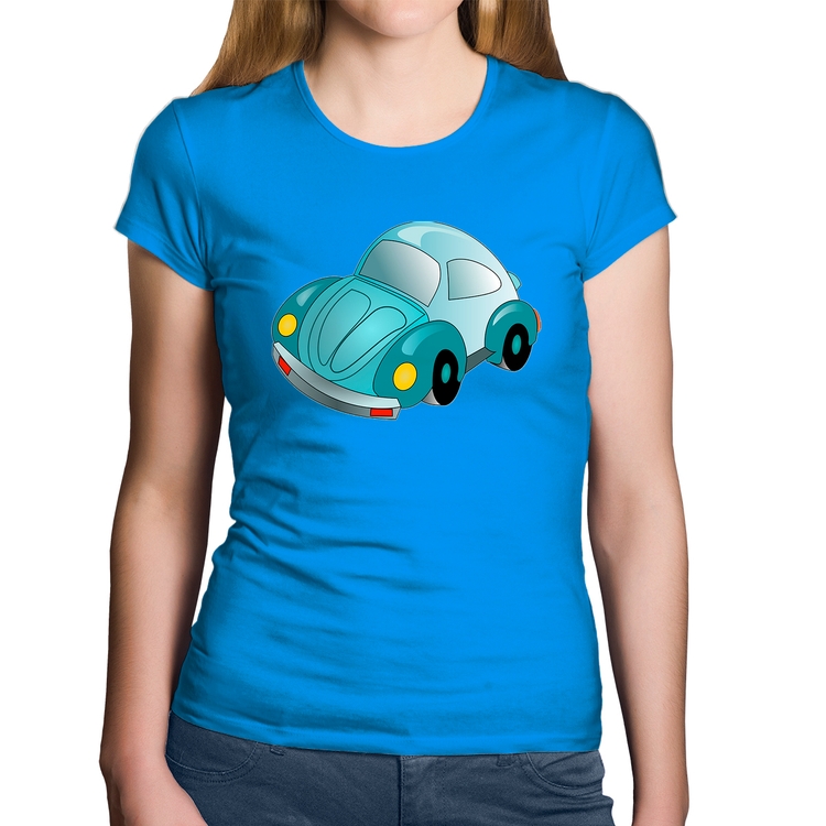 Baby Look Algodão Fusca Besouro - Azul