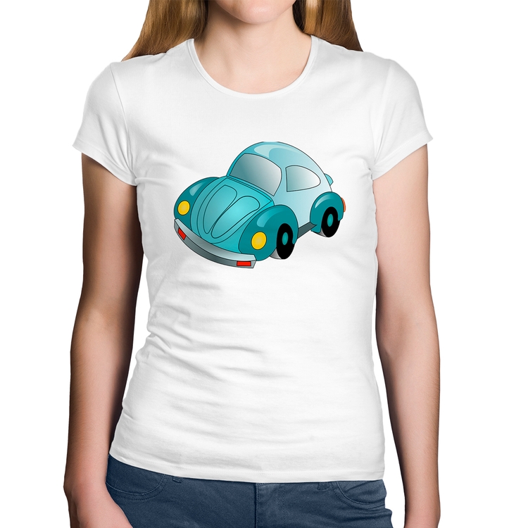 Baby Look Algodão Fusca Besouro - Branca