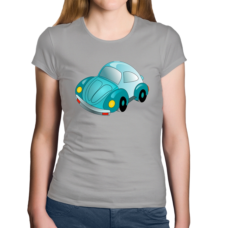 Baby Look Algodão Fusca Besouro - Cinza