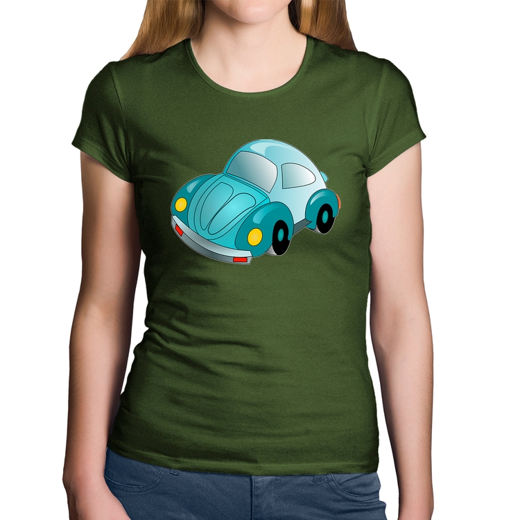 Baby Look Algodão Fusca Besouro - Musgo