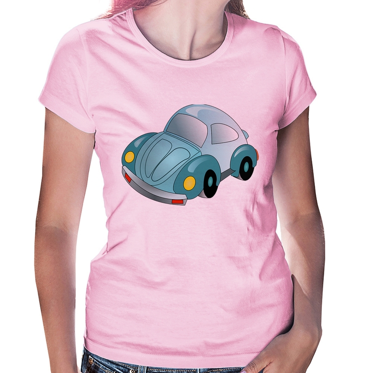 Baby Look Fusca Besouro - Rosa Bebê