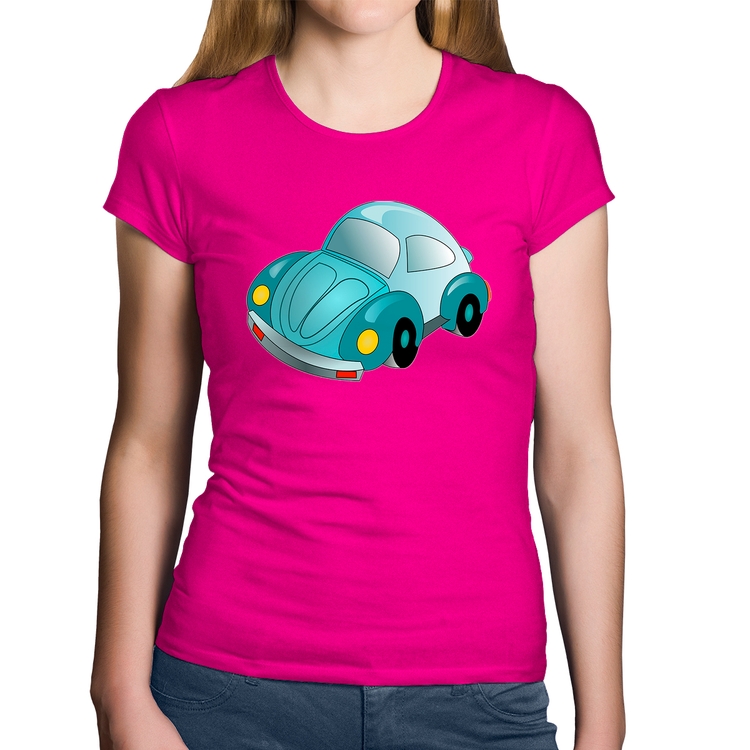 Baby Look Algodão Fusca Besouro - Rosa