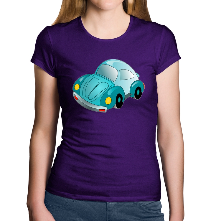 Baby Look Algodão Fusca Besouro - Roxa