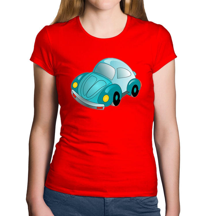 Baby Look Algodão Fusca Besouro - Vermelha