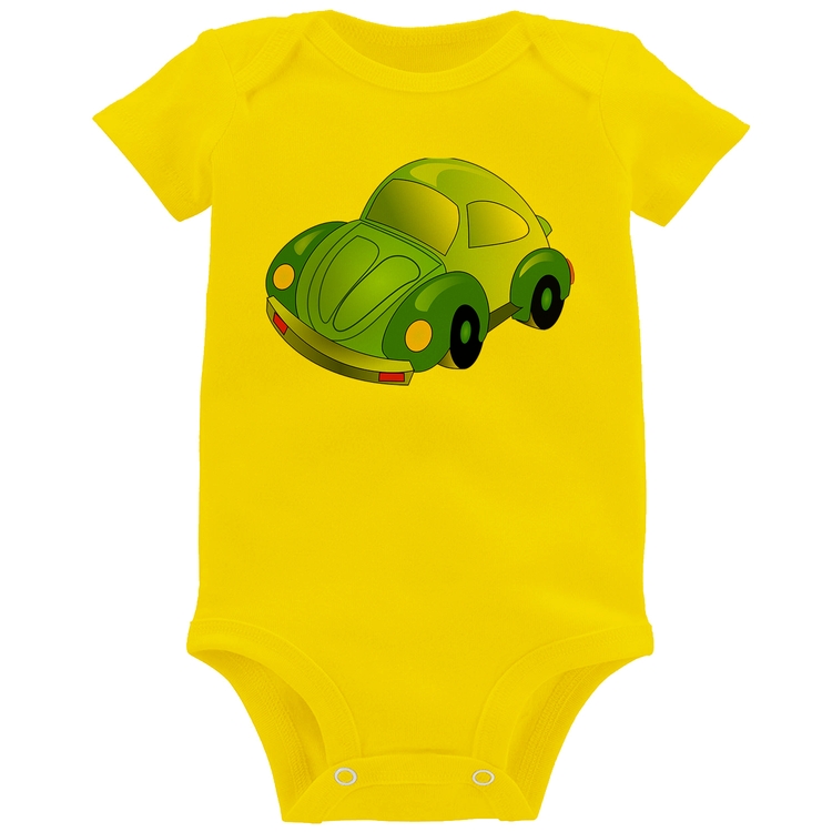 Body Bebê Fusca Besouro - Amarelo