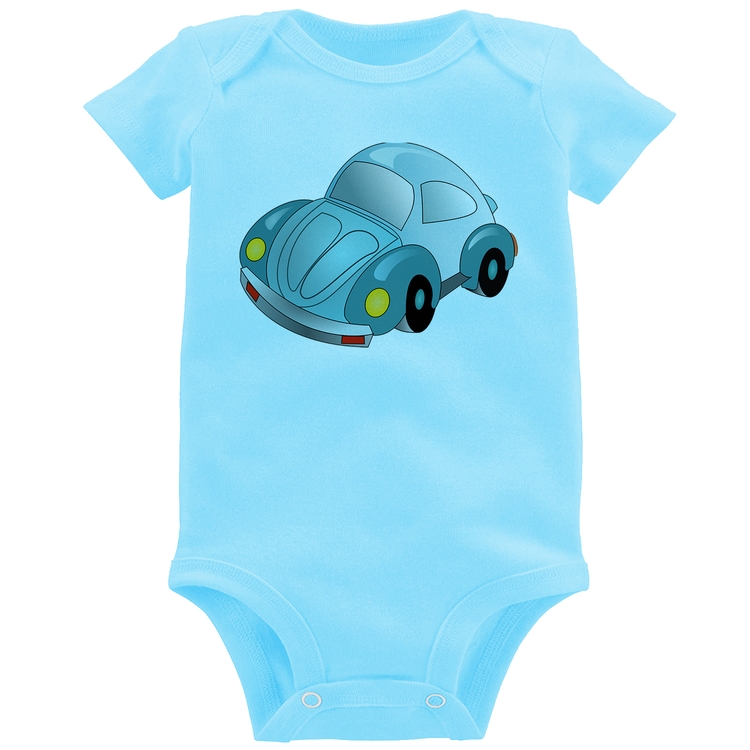 Body Bebê Fusca Besouro - Azul Bebê