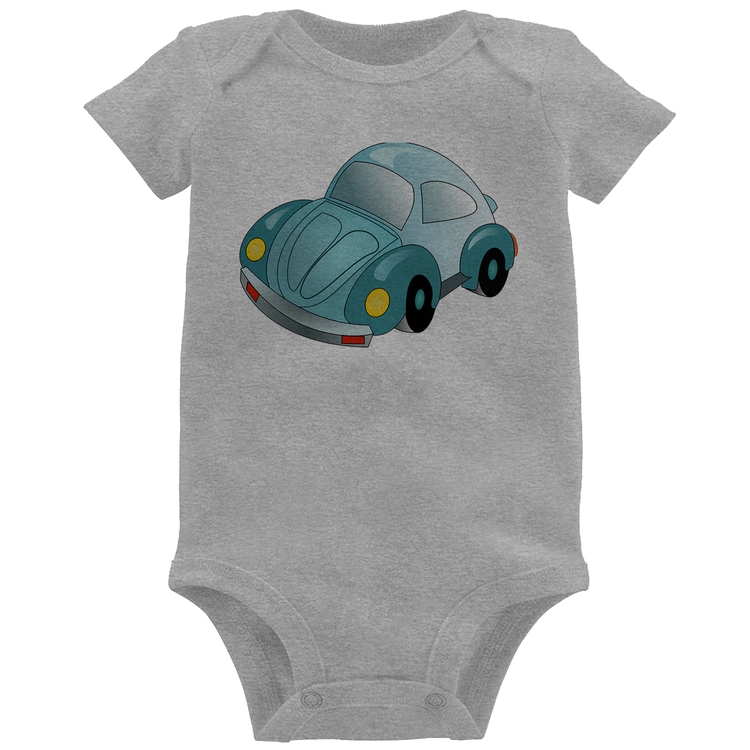 Body Bebê Fusca Besouro - Cinza