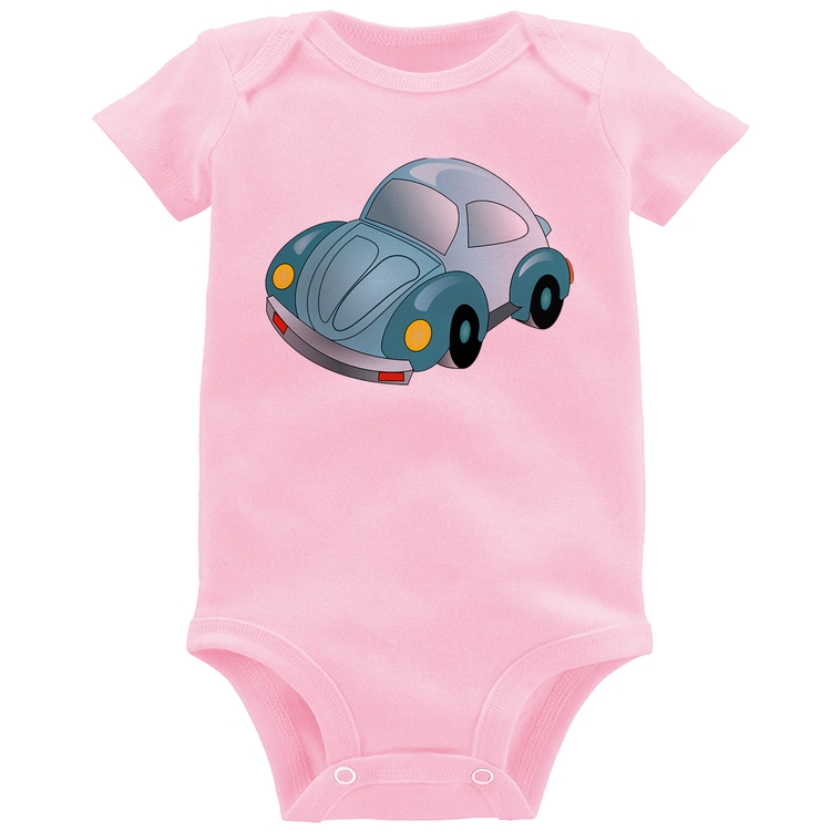 Body Bebê Fusca Besouro - Rosa Bebê