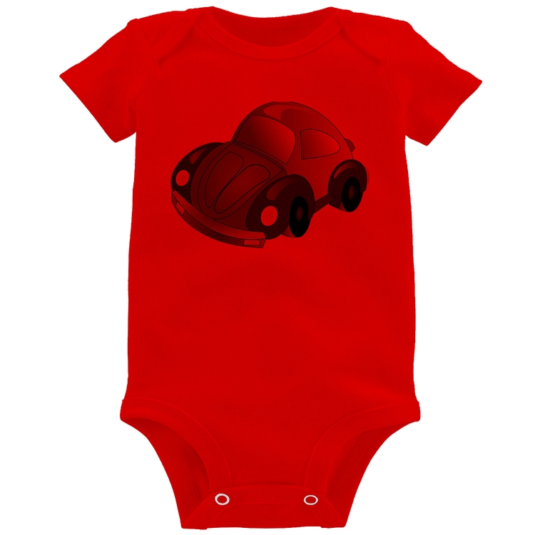 Body Bebê Fusca Besouro - Vermelho