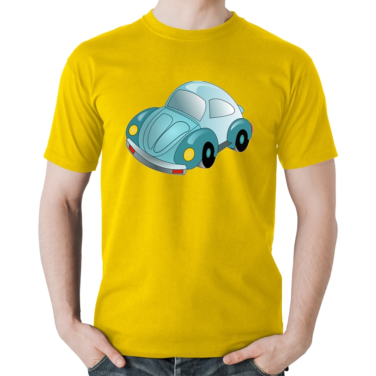 Camiseta Algodão Fusca Besouro - Amarela