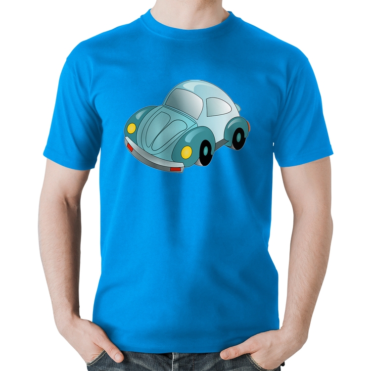 Camiseta Algodão Fusca Besouro - Azul