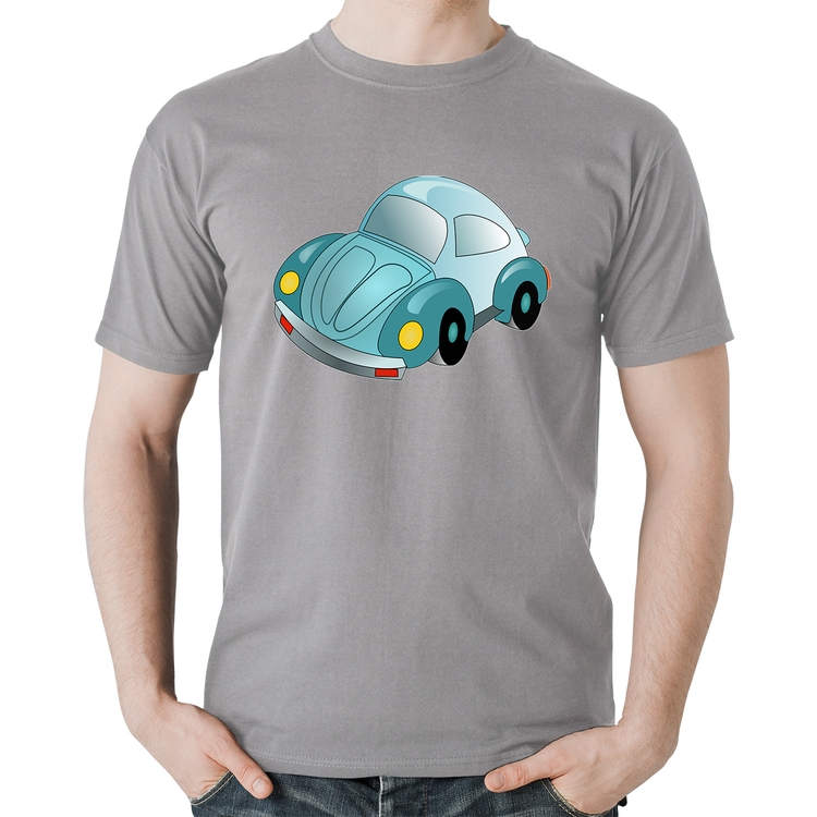 Camiseta Algodão Fusca Besouro - Cinza