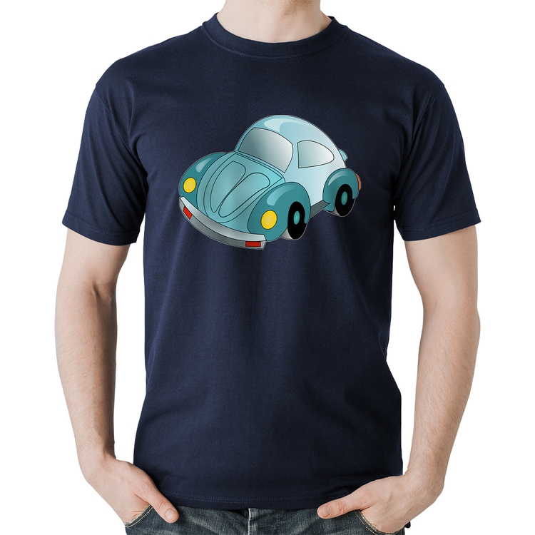 Camiseta Algodão Fusca Besouro - Marinho