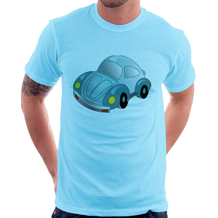 Camiseta Fusca Besouro - Azul Bebê