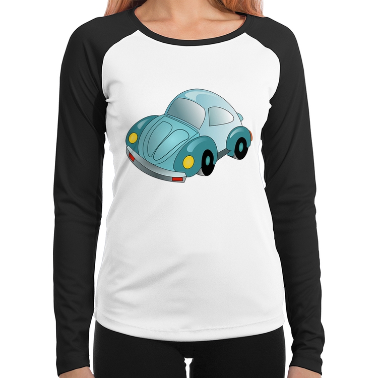 Baby Look Raglan Fusca Besouro Manga Longa