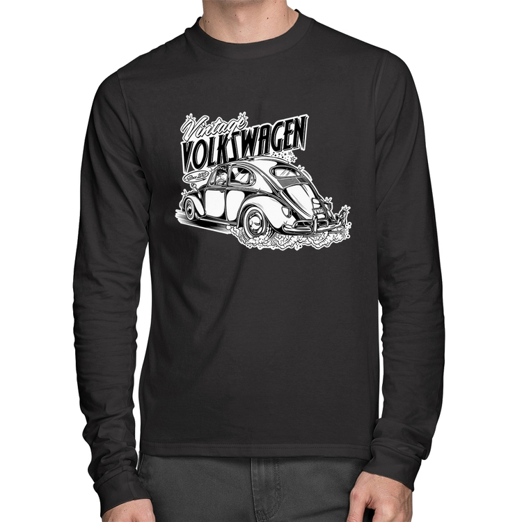 Camiseta Algodão Fusca Manga Longa