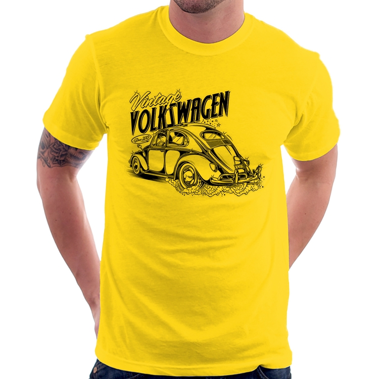 Camiseta Fusca - Amarela