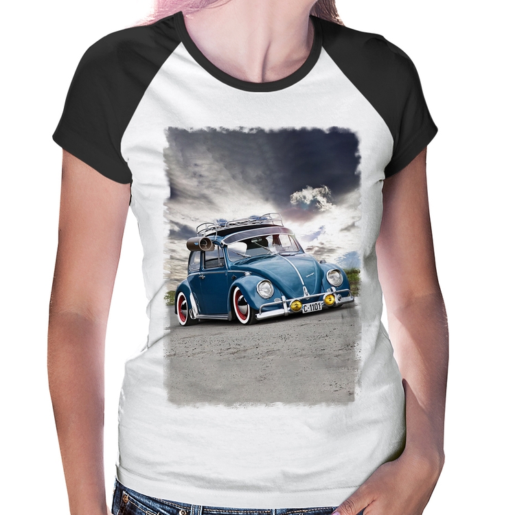 Baby Look Raglan Fusca Retrô
