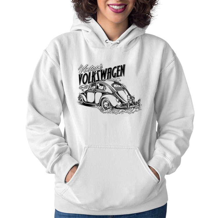 Moletom Feminino Fusca - Branco