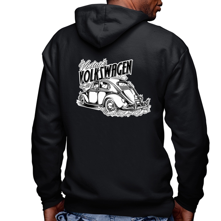 Blusa Moletom Fusca Masculina com Capuz e Zíper