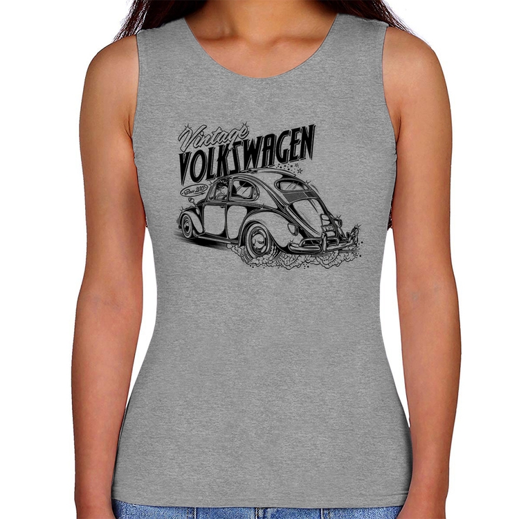 Regata Feminina Fusca - Cinza