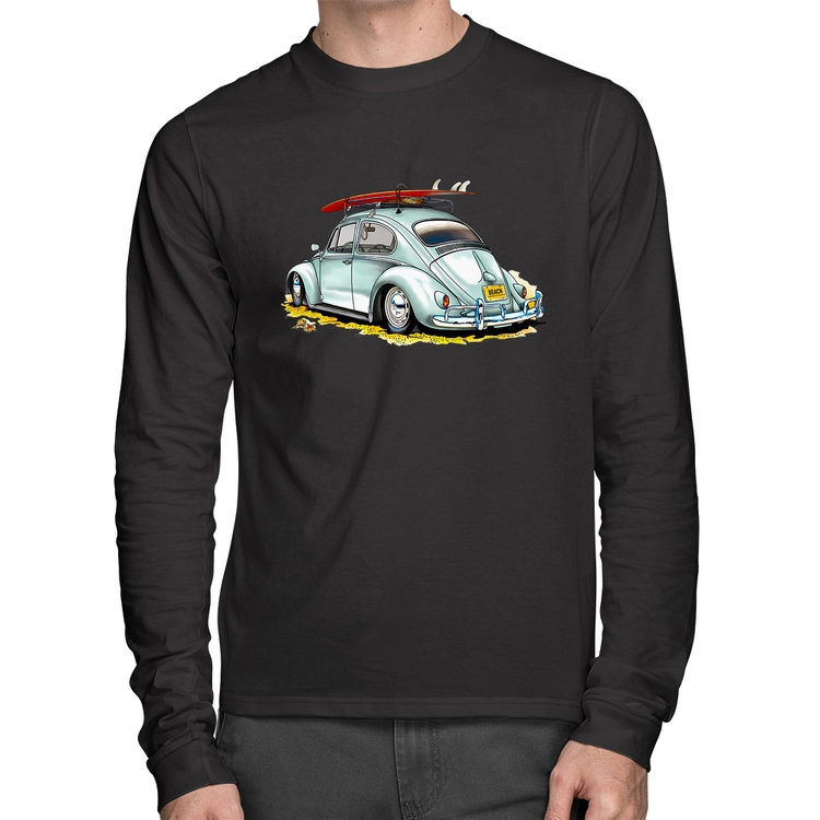 Camiseta Algodão Fusca Vintage Manga Longa