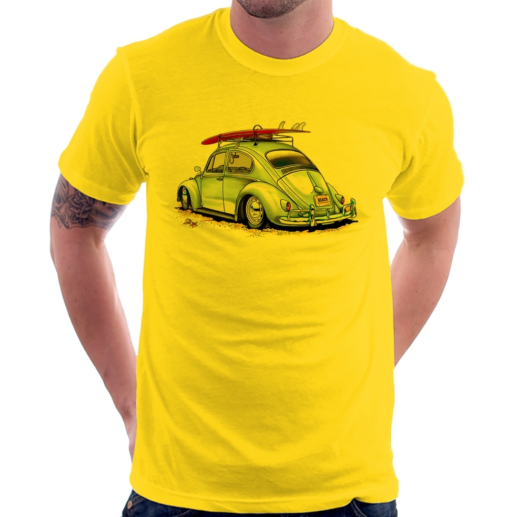 Camiseta Fusca Vintage - Amarela
