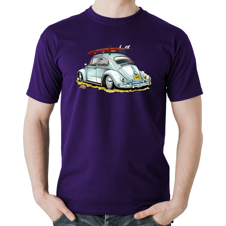 Camiseta Algodão Fusca Vintage - Roxa