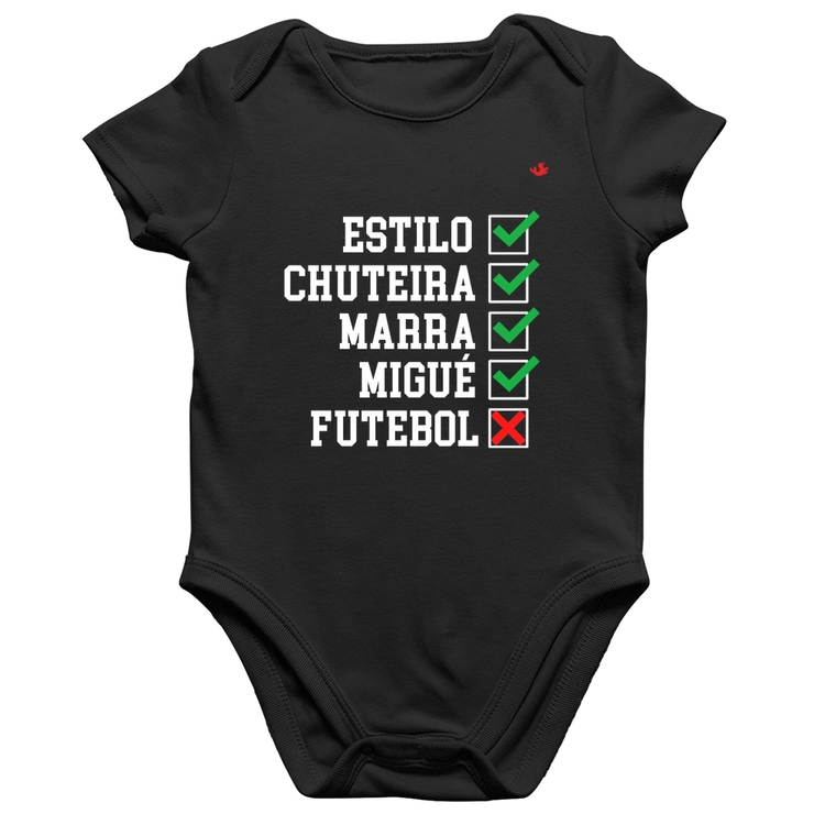 Body Bebê Algodão Futebol que é bom, nada