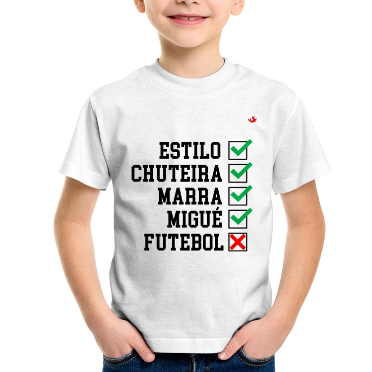 Camiseta Infantil Futebol que é bom, nada