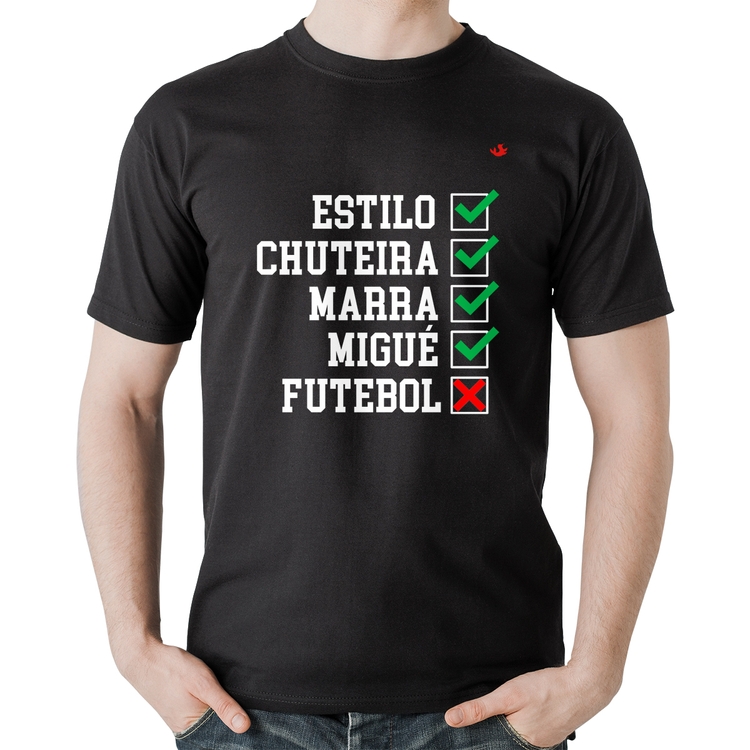 Camiseta Algodão Futebol que é bom, nada