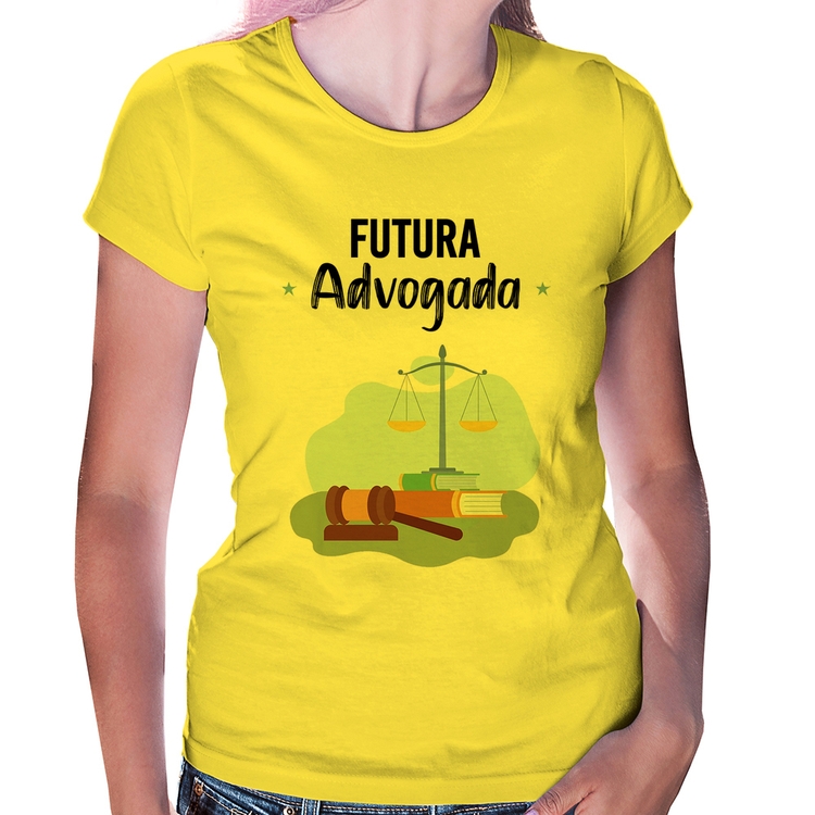 Baby Look Futura Advogada - Amarela