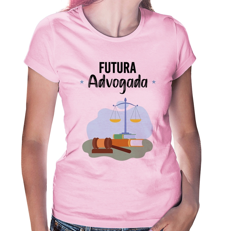 Baby Look Futura Advogada - Rosa Bebê