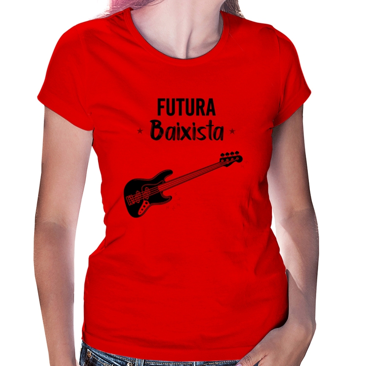 Baby Look Futura Baixista - Vermelha
