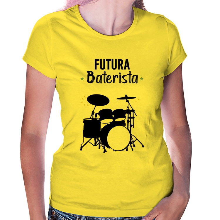 Baby Look Futura Baterista - Amarela